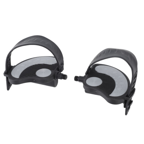 2 Stück Heimtrainer-Pedale mit Riemen, PP PVC, 1