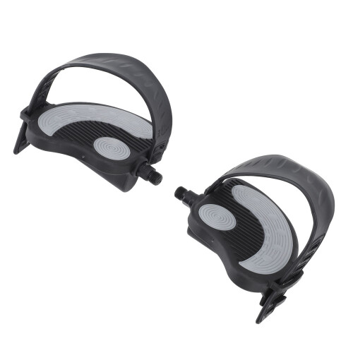 2 Stück Heimtrainer-Pedale mit Riemen, PP PVC, 2