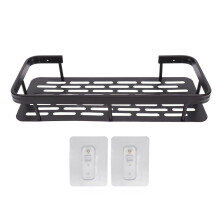 Elegante organizador de ducha de aluminio para baño, soluciones de almacenamiento versátiles, organizador adhesivo a prueba de óxido para cocinas,