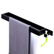 Porte-serviettes carré élégant, barre porte-serviettes de salle de bain robuste avec bords arrondis pour une utilisation sûre et facile