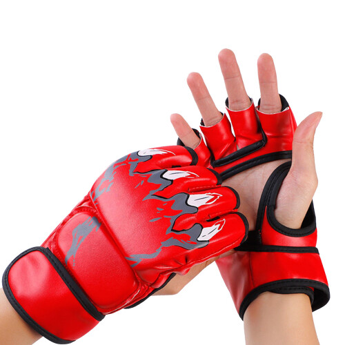 Halbfinger-Boxhandschuhe, Boxsack, offene 1