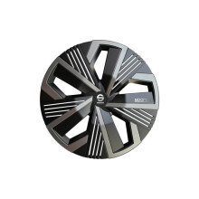 Enjoliveurs 15 pouces - SPARCO - Modèle Nagoya - Noir/Gris - Lot de 4 - Design sportif - ABS résistant