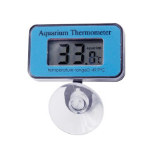 LCD Digital Aquarium Thermometer Submersible Temperature Meter 50 To +70C Suction Cup Mount Blue