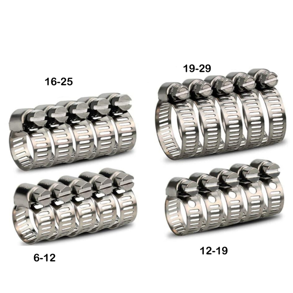 Heavy-Duty Worm Drive Hose Clamps, Stainless Steel Anti-Corrosion Clamp For Automotive Industrial Electronic Home Use, Flexible And Ductile With Reusa 9454554059068