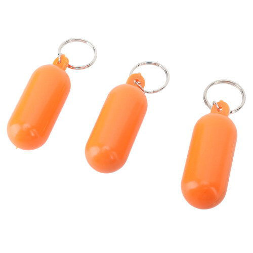 3 Stück schwimmender Schlüsselanhänger, Edelstahl, 1