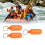 3 Stück schwimmender Schlüsselanhänger, Edelstahl, 12