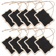 Mini Chalkboard Signs 10PCS DoubleSided White Message Boards 8.5x6x0.2 Cm Hanging Blackboard For Restaurant