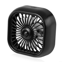 Car Outlet Fan With Color Changing Light, 3Speed Rear Seat Cooling, Black