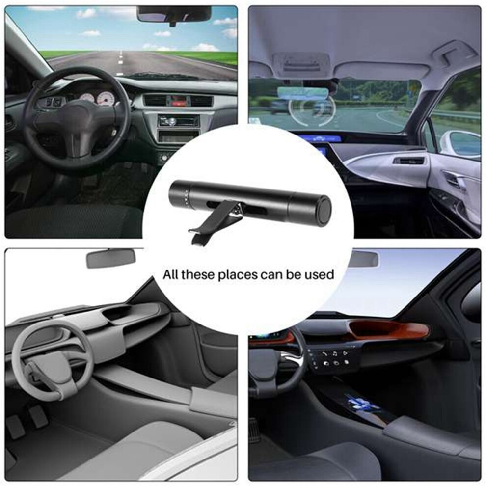 Car Oil Diffuser Vent Clip With Refill-Car Air Freshener-Car Perfume-C White 4851500908572