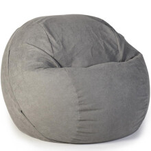 Stuffed Animal Storage Bean Bag Chair Cover No Filler Large 4Ft Dark Grey For Kids And Adults