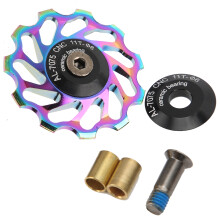 Galet de dérailleur usiné CNC, léger et haute résistance, avec roulement en céramique. Compatible avec les systèmes 6 à 12 vitesses pour VTT