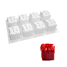 8-holte Geschenkdoos Siliconen Mal Fondant Chocoladevorm Mousse