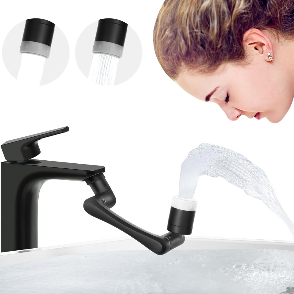 Faucet Extender 1440 Swivel, Universal Faucet Aerator, 2 Modes Spout, 1080+360 Swivel Kitchen Bathroom Sink Faucet Extender 7770197366984