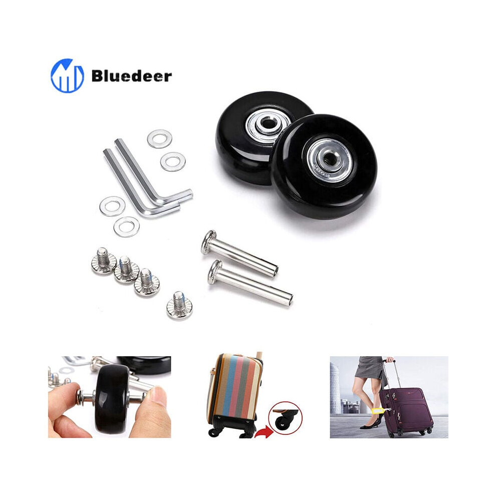 Smooth Luggage Replacement Parts, Heavy Duty 50Mm Replacement Wheel With Double Bearings For Carry-On Roller Bag, Suitcase Bag, Trolley Bag, Load-Bear 9454554061955