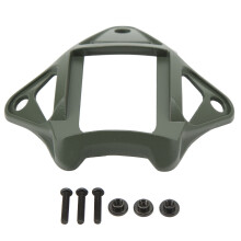 Adaptador de montagem NVG para capacete em liga de alumínio com absorção de impacto, 3 furos, tipo 2, suporte tipo esqueleto para capacetes FAST,