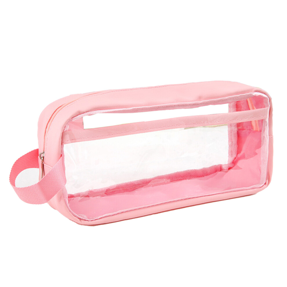 Clear Makeup Organizer with Premium Texture, Waterproof Transparent PVC Pencil Case for Stationery Storage, Versatile Storage Solution with Inside Sid