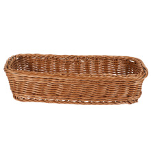 Woven Rattan Cutlery Basket Storage Organizer For Chopsticks And Fruits And Snacks Brown Imitation Rattan Design