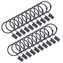 Rostfreie Gardinenstangen, O-förmige dekorative Gardinenclips, Metallgardinenringe für schwere Gardinen, gleiten mühelos auf 6/8-Zoll-Gardinen.