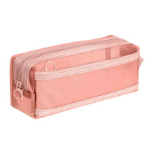 Travel Makeup Bag with Multi-Functional Organizer Features, Mesh Pencil Pouch Designed for On-the-Go Use, Clear Pencil Case with Large Capacity and Se