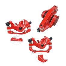 Set schijfremklauwen voor mountainbikes, duurzame hydraulische schijfremmen met lijnbediening in rode kleur, goede warmteafvoer, eenvoudig te
