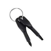 Strumenti resistenti con portachiavi Set di cacciaviti portatile con impugnatura piatta e comoda, antiruggine, include due tipi di cacciaviti per i