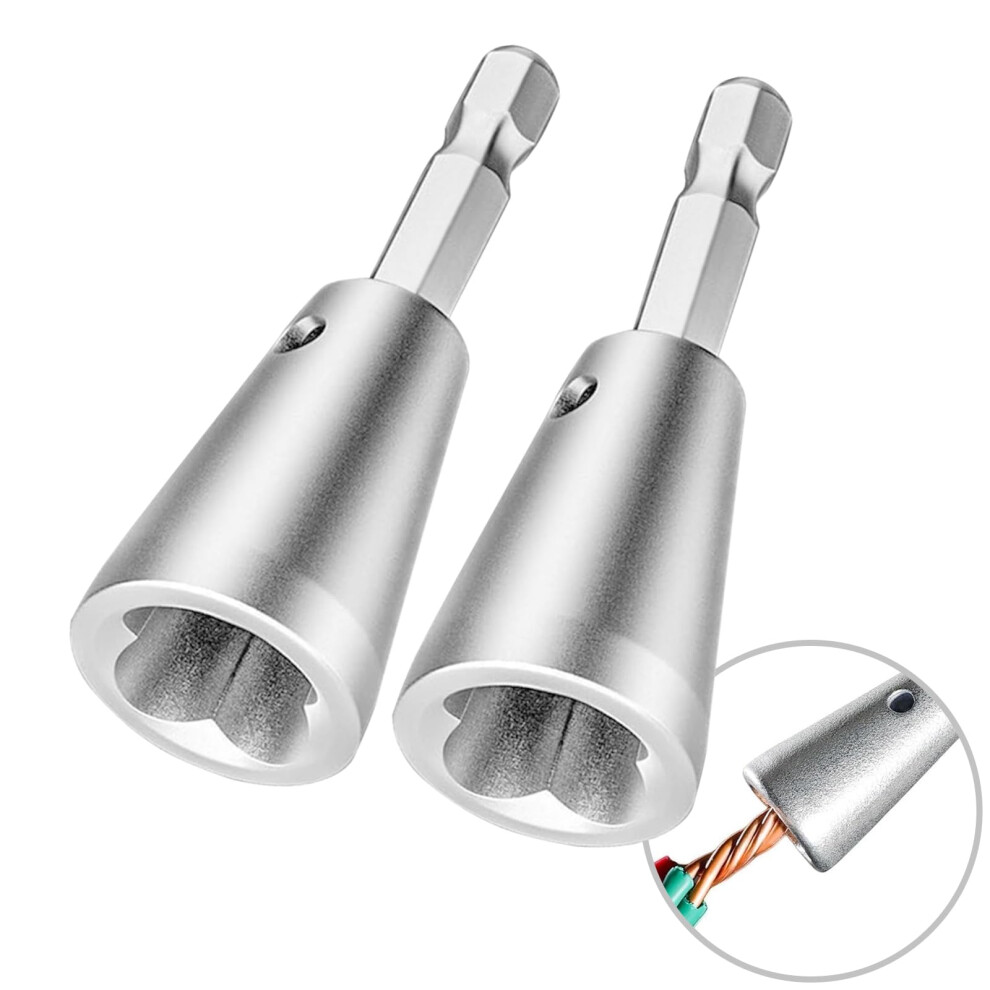 Wire Twisting Tool 2Piece Set For Drill, Electrical Wire Stripper And Wire Connector, Cable Quick Stripping Tool 9001264539603