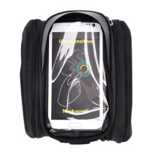 Opbergruimte voor op het fietsstuur, gemaakt van hoogwaardig, dik polyester met een mooie textuur. Een stabiel en ruim accessoire voor