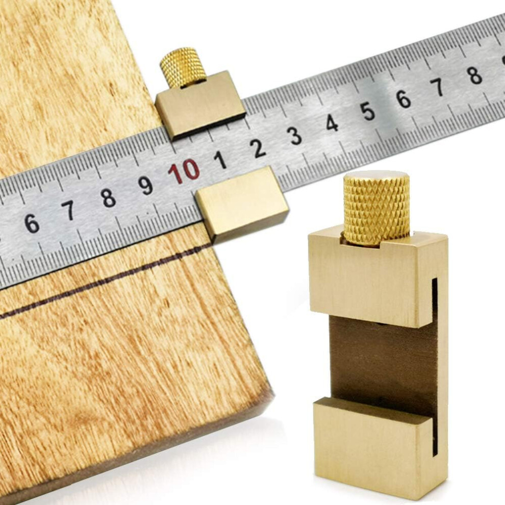 Professional Stainless Steel Ruler, T Slot Brass Slider For Quick & Precise Marking, Rust-Free And Durable For Engineering Tasks 9454554065519