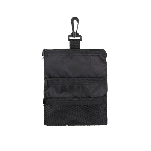 Golf Accessory Organizer Pouch, Zippered Closures with Ample Storage Compartments, High Quality Workmanship for Durable Use, Convenient Hook for Easy