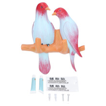 Figura de pájaro de resina artesanal, resistente al agua, al aceite, al desgaste y duradera, decoración de pared para colgar ropa, bolsos,