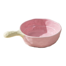 Irregular Ceramic Soup Bowl ScaldProof Handle Microwave Safe Dishwasher Safe Ramen And Dessert Bowl Parties And Dorms