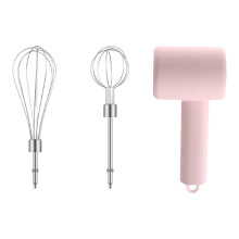 Rechargeable Cordless Electric Egg Whisk 3 Speed Handheld Mixer With 2 Stainless Steel Beaters For Baking