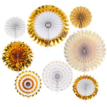 Conjunto de 8 leques de papel reutilizáveis para pendurar, multicoloridos, ideais para decoração de aniversários, casamentos, formaturas e para