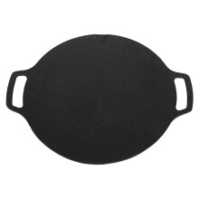 Koreansk grillpande, dobbelt håndtagsdesign for sikkert greb, støbt aluminiumslegering non-stick grillplade, hurtig og ensartet stegepande,