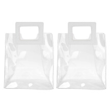 2 Stück Beutel, transparente Geschenktüte,
