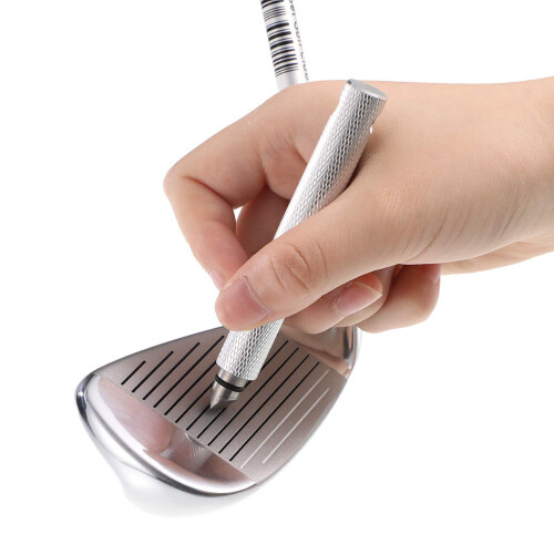 High Grade Steel Construction Golf Club Groove Sharpener, Re-Grooving Tool Offers Maximum Durability, Backspin Optimization For Enhanced Performance, 2