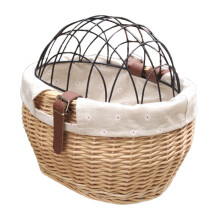Cesta para bicicleta para transporte de animais de estimação, ideal para cães e gatos de pequeno porte. Possui cobertura em tela de arame com