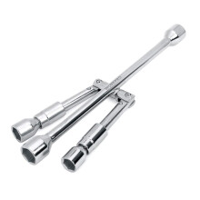 Cross Wrench Tool 4 Way Folding Lug Wrench 17/19/21/23 Millimeter Universal Foldable Cross Wrench Car Wheel Lug Nut Socket Tool