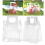 2 Stück Beutel, transparente Geschenktüte, 10