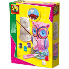Ses Creative Children's Owl Casting And Painting Set 01285