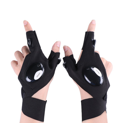 2 PCS LED Leuchtende Angelhandschuhe Outdoor