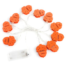 Luzes decorativas para ambientes internos e externos, à prova d'água, alimentadas por bateria, para o Halloween, com luz branca quente e vários