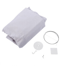 Chiffon-Bettvorhänge für Kinder, Prinzessinnen-Betthimmel aus grauer Spitze mit Moskitonetz, einfach zu montieren, schafft einen sicheren und