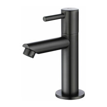Badkamerkraan, krasbestendige massief messing constructie, eenvoudig schoon te maken en te onderhouden. Enkele koudwaterkraan voor badkamerdecoratie.