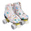 Zweireihige Rollschuhe mit 4 Rädern, weiße 5