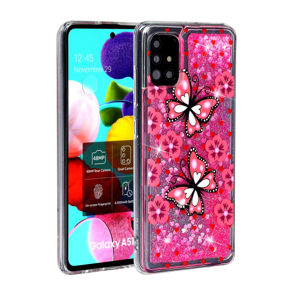 Liquid Case Xyl Butterfly Xy Liquid 4 Glitter Quicksand Flowing Liquid Tpu Gel Shockproof Clear Cover For Galaxy A41 9001264542603