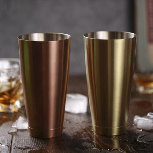 Εργαλείο σέικερ κοκτέιλ, Cup Bar, Δοχεία σέικερ από ανοξείδωτο ατσάλι 600ml & 750ml, Σετ 2