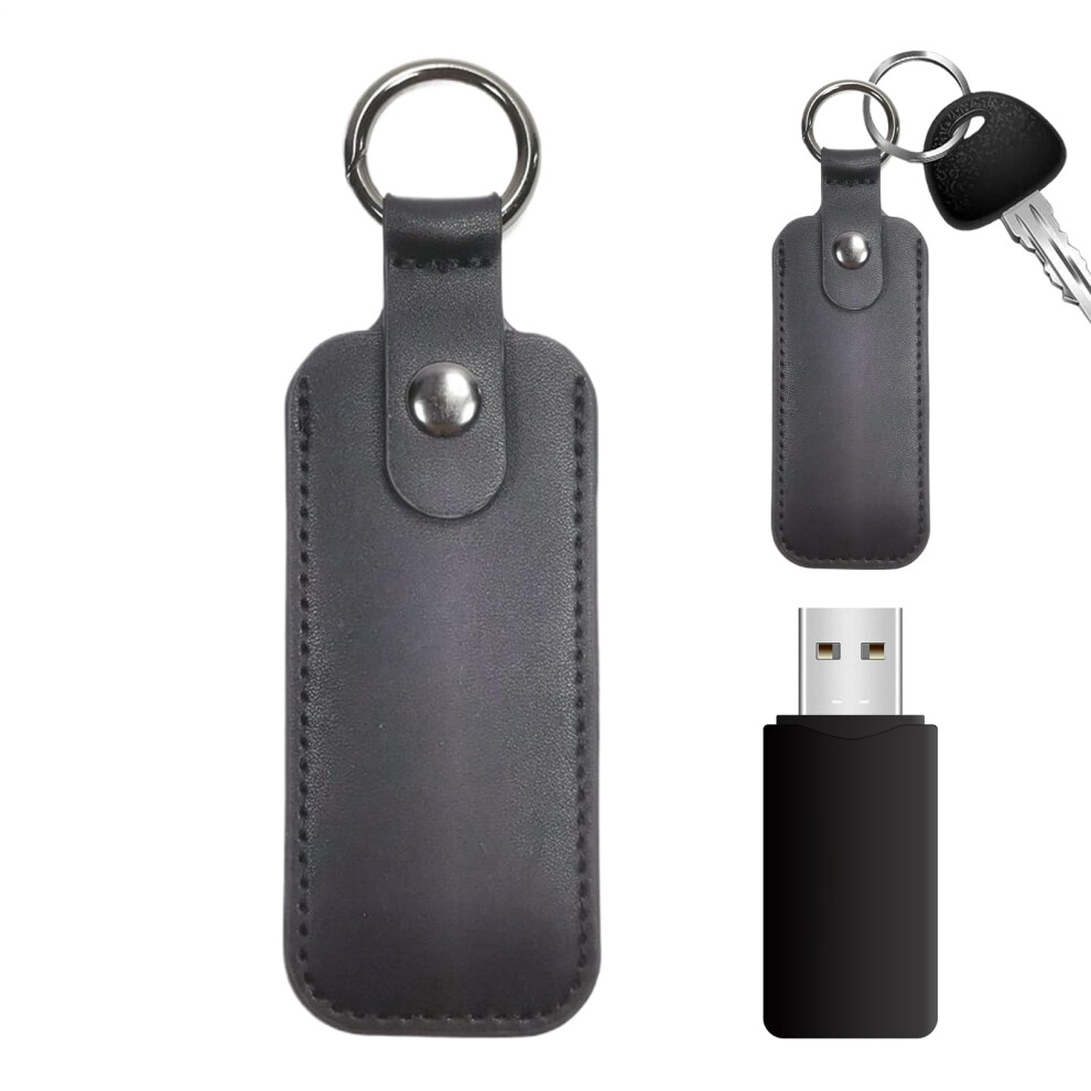 Usb Case Artificial Leather Flash Drive Organizer Memory Stick Pouch Backup Data Storage Black 9001264542627