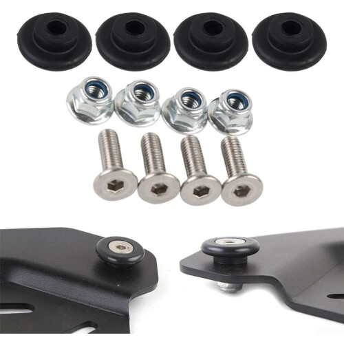 Motorcycle Tail Box Helmet Trunk Mounting Bracket Base Plate Bushing Pads Set for TType 1