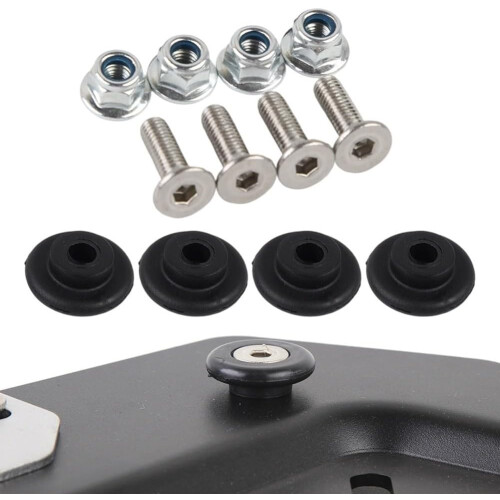 Motorcycle Tail Box Helmet Trunk Mounting Bracket Base Plate Bushing Pads Set for TType 2